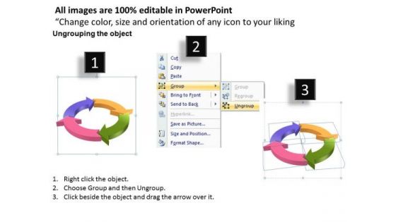 Ppt PowerPoint Presentation Circular Flow Of Process 4 State Diagram Templates