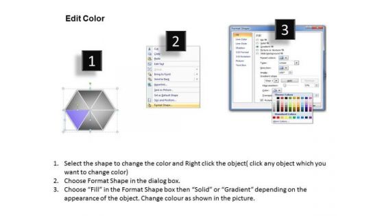 Ppt Purple Factor Hexagon Diagram PowerPoint Free Editable Maps Templates