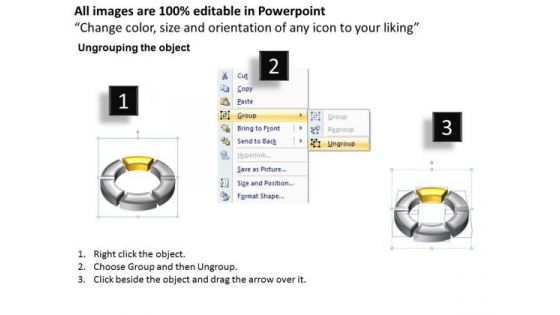 Ppt Quadrant 1 Yellow Circular Family Tree Chart PowerPoint 2003 Templates