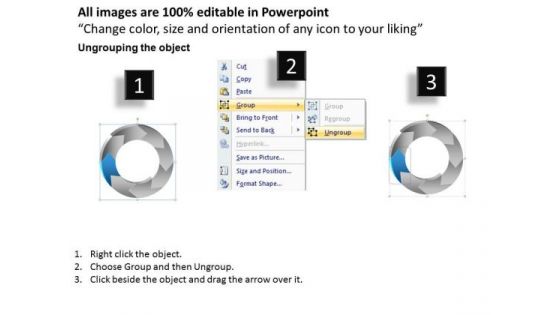 Ppt Recycle Writing Process PowerPoint Presentation Circular Manner Stage 6 Templates