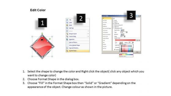 Ppt Red Diamond Constant Process 4 Create PowerPoint Macro Templates
