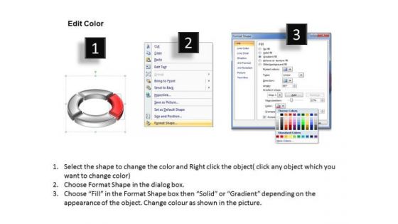 Ppt Red Division Illustrating Second Issue PowerPoint Templates