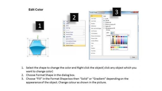 Ppt Regular Demonstration Of Octagonal 3d Arrows PowerPoint 2 Phase Diagram Templates