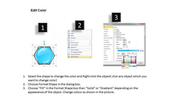Ppt Regular Hexagon Shaped Text Boxes PowerPoint Background 4 Stages Templates