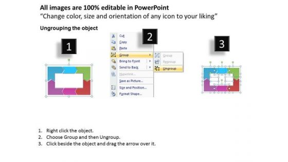 Ppt Reinforcing Rectangular Process Diagram PowerPoint Template Templates