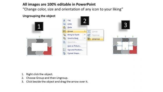 Ppt Reinforcing Red PowerPoint Templates Arrow Rectangular Process Diagram