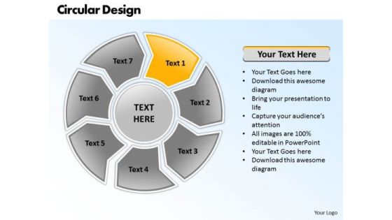Ppt Round Frame 7 Stages PowerPoint Templates