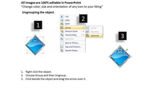 Ppt Royal Blue PowerPoint Background Diamond Linear Action 7 Stages Templates