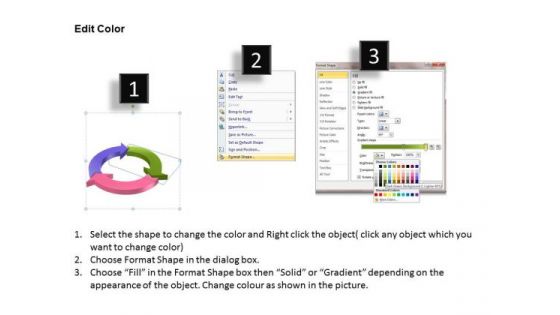 Ppt Segments Of Round Images 2007 Org Chart PowerPoint 3 Stage Templates