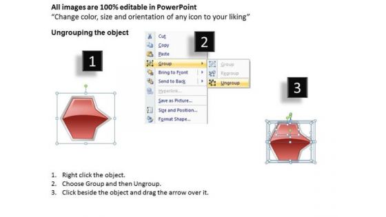 Ppt Sequential Flow Of Red Octagonal Arrow Stage 7 PowerPoint Templates