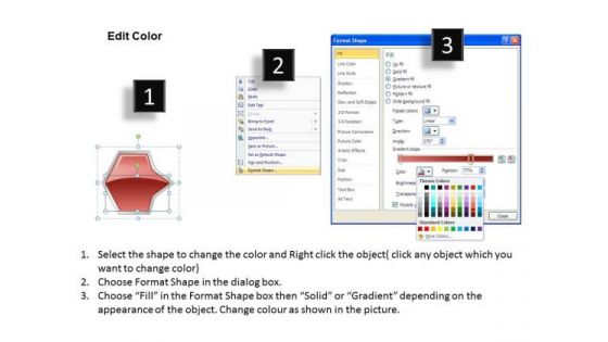 Ppt Sequential Flow Of Red Octagonal Arrow Stage 7 PowerPoint Templates