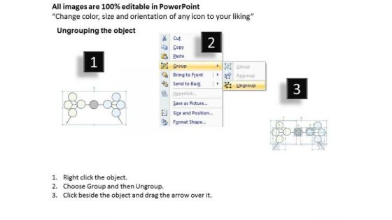 Ppt Slide 1814 Business Diagram Two Way Process Cluster PowerPoint Template Plan