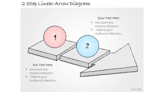 Ppt Slide 2 Step Linear Arrow Diagram Strategic Planning