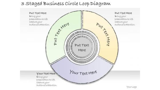 Ppt Slide 3 Staged Business Circle Loop Diagram Consulting Firms