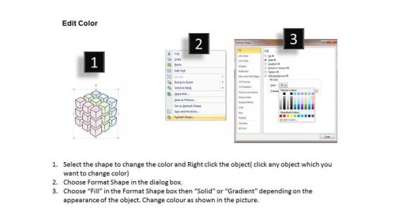 Ppt Slide 3d Two Colored Rubik Cube Diagram Consulting Firms