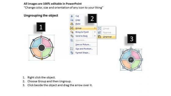 Ppt Slide 4 Staged Circular Process Marketing Plan