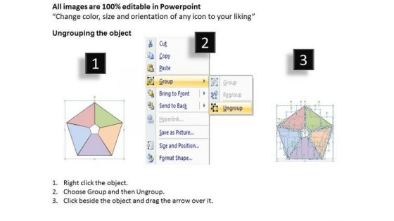 Ppt Slide 5 Segments Flow Chart Marketing Plan