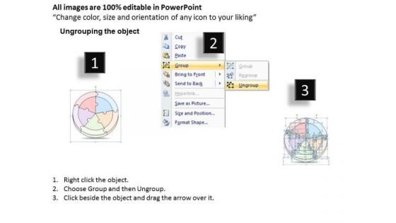 Ppt Slide 5 Stages Circular Puzzle Diagram Sales Plan