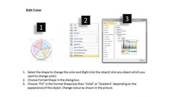 Ppt Slide 5 Stages Circular Puzzle Diagram Sales Plan