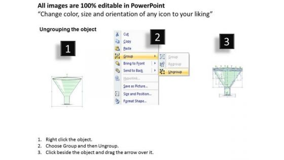 Ppt Slide 6 Staged Business Funnel Diagram Diagrams