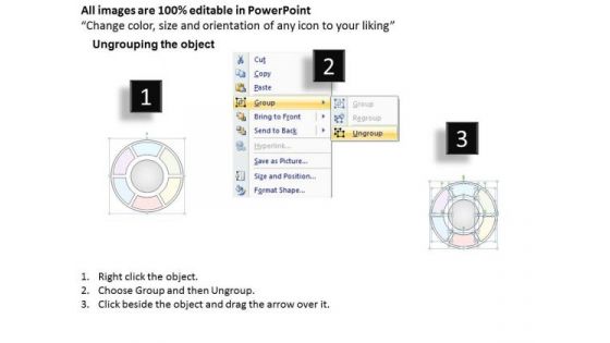 Ppt Slide 6 Staged Circular Puzzle Step Diagram Strategic Planning