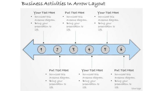 Ppt Slide Business Activities Arrow Layout Sales Plan