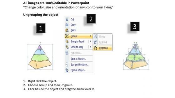 Ppt Slide Four Levels In Pyramid Process Sales Plan