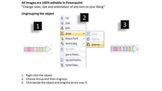 Ppt Slide Horizontal Logical Flow Of Data Strategic Planning