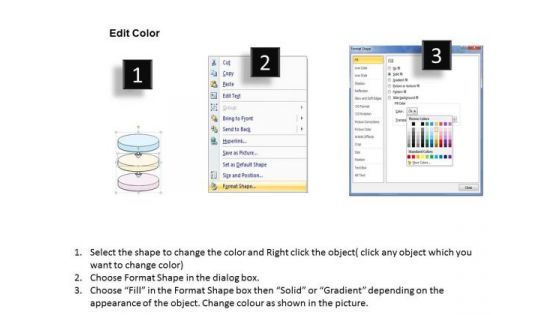 Ppt Slide Illustration Of Three Staged Process Sales Plan