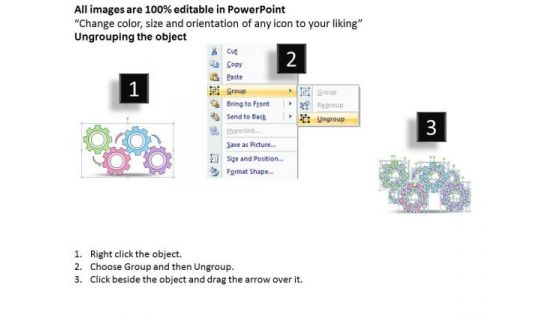 Ppt Slide Marketing Gears Process 4 Stages Consulting Firms