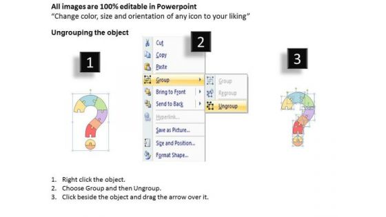 Ppt Slide Puzzle Question Mark Graphics Marketing Plan