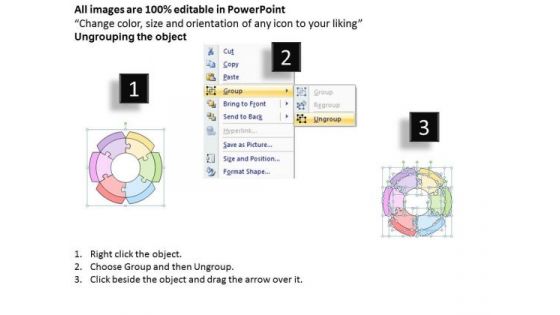 Ppt Slide Six Circular Steps Strategy Concept Consulting Firms