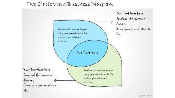Ppt Slide Two Circle Venn Business Diagram Sales Plan