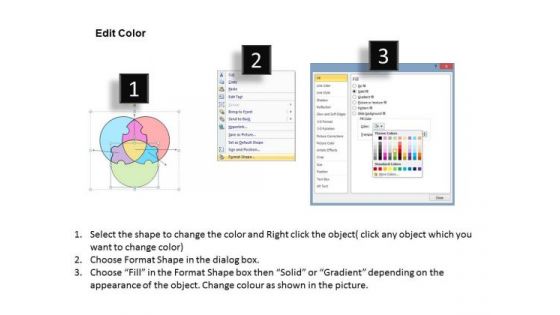 Ppt Slide Venn Circular Puzzle Process Business Plan