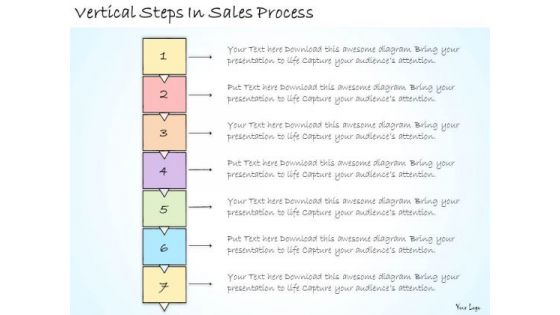 Ppt Slide Vertical Steps In Sales Process Plan