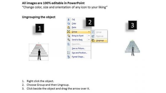 Ppt Slide Way Of Ladder To Success Graphic Business Diagrams