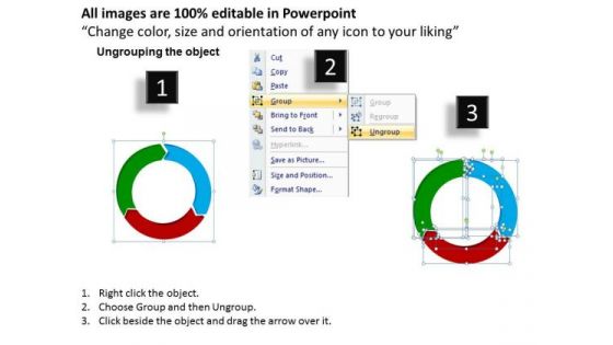 Ppt Slides 3 Stage Editable Cycle Diagram PowerPoint Templates