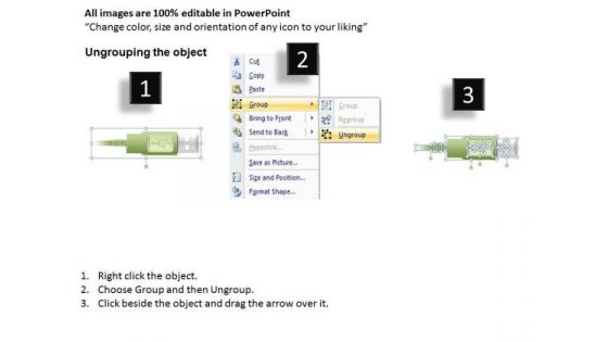 Ppt Slides Computer Usb Cables PowerPoint Templates