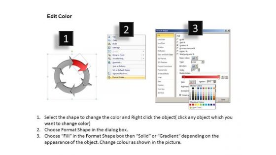 Ppt Slides Process Circular Arrows With Text Boxes PowerPoint Templates