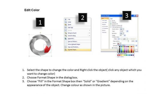 Ppt Stage 3 In Recycle PowerPoint Template Process Circular Manner Templates