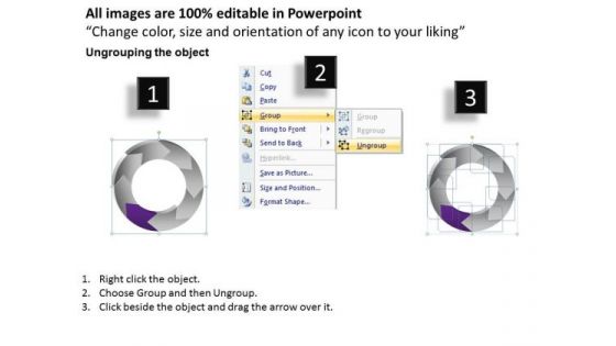 Ppt Stage 5 In Recycle Process Circular PowerPoint Menu Template Manner Templates