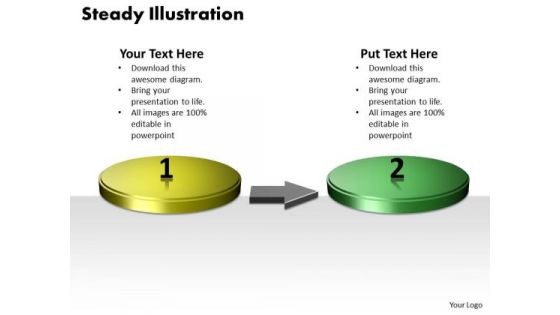 Ppt Steady Illustration Of 2 State Diagram PowerPoint Templates