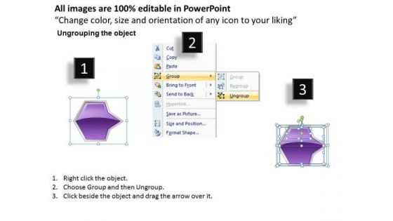 Ppt Straight Series Of Octennial Curved Arrows PowerPoint 2010 6 Stages Purple Templates