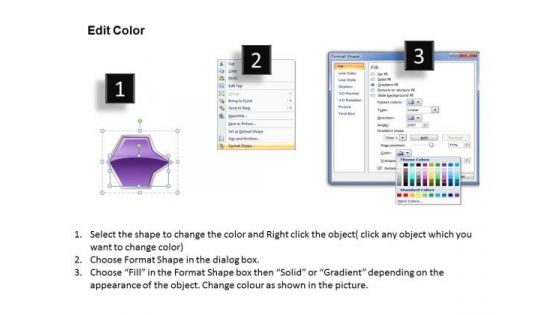 Ppt Straight Series Of Octennial Curved Arrows PowerPoint 2010 6 Stages Purple Templates