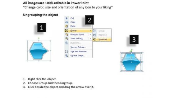 Ppt Successive Demonstration Of Blue Octagonal Arrow PowerPoint Templates