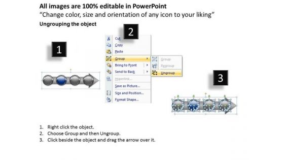 Ppt Successive Illustration Of Marketing Process Using 4 State Diagram PowerPoint Templates