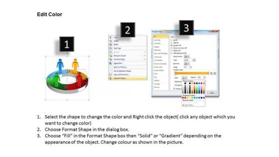 Ppt Symbol Business Men Standing On Financial Colorful Pie Chart PowerPoint Templates