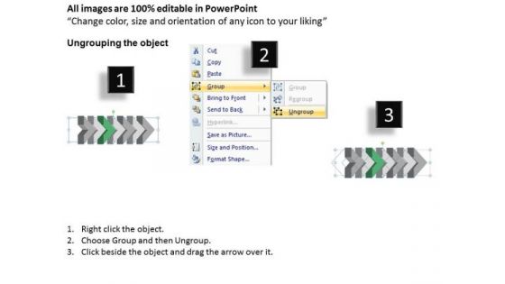 Ppt Template 3d Arrow Representing Constant Steps Working With Slide Numbers 4 Image