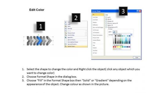 Ppt Template 3d Arrow Representing Constant Steps Working With Slide Numbers 5 Image