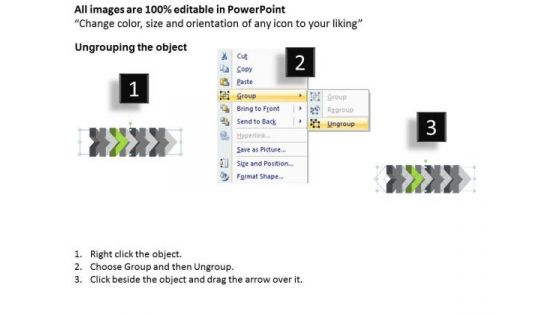 Ppt Template 3d Arrow Representing Eight Later Steps Time Management PowerPoint 4 Design
